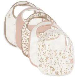 Jollein Lot de 5 Bavoirs Imperméables - Bloomy
