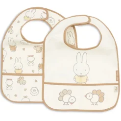 Jollein Lot de 2 Bavoirs Imperméables - Miffy Family Farm