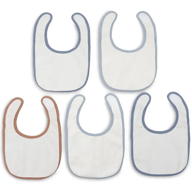 Jollein Lot de 5 Bavoirs Imperméables Miffy Moments - Cloudy Blue