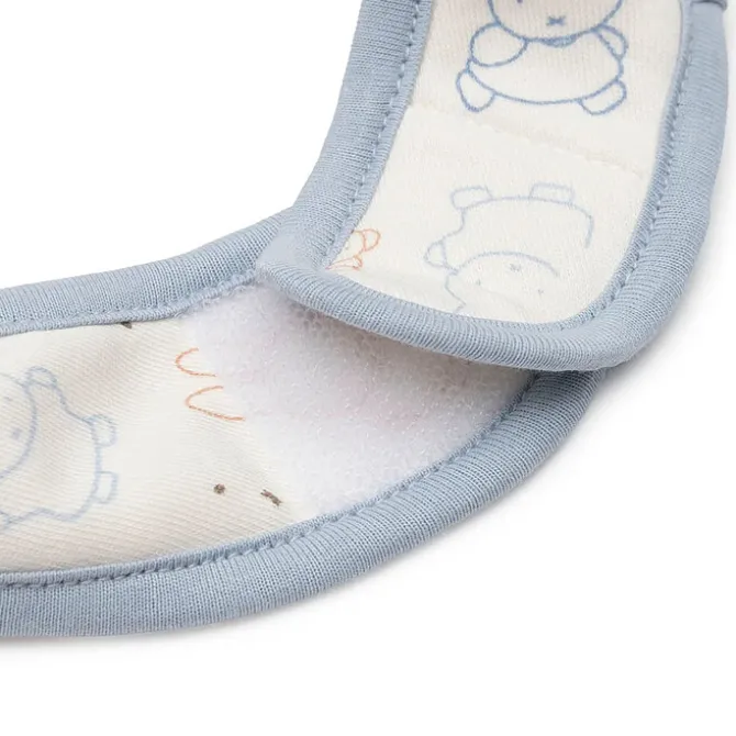 Jollein Lot de 5 Bavoirs Imperméables Miffy Moments - Cloudy Blue