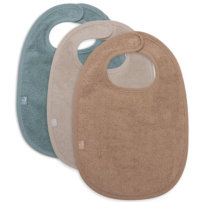 Jollein Lot de 3 Bavoirs - Sea Green Nougat & Biscuit