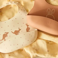 Jollein Lot de 2 Bavoirs Silicone - Kangaroots