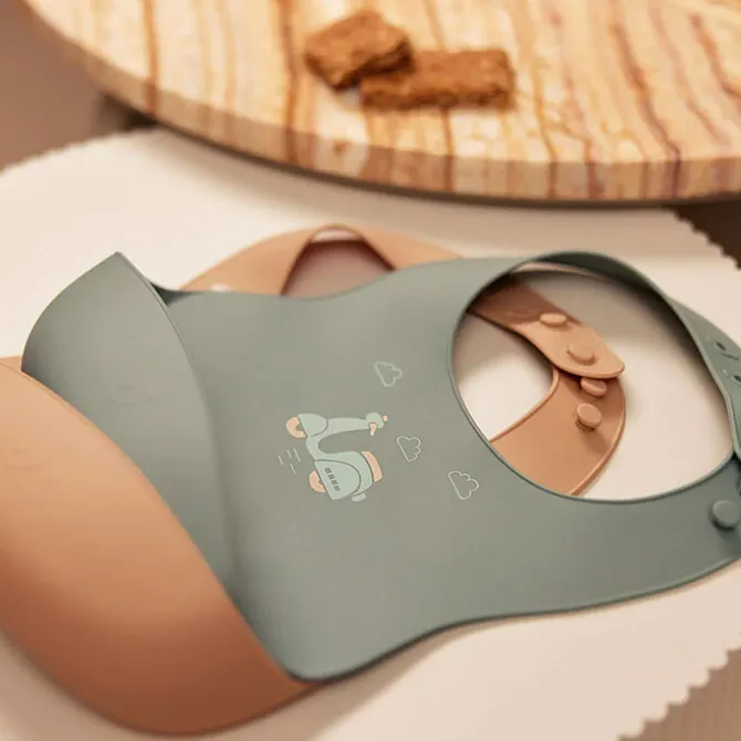 Jollein Lot de 2 Bavoirs Silicone - On The Go