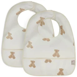 Jollein Lot de 2 Bavoirs - Teddy Bear