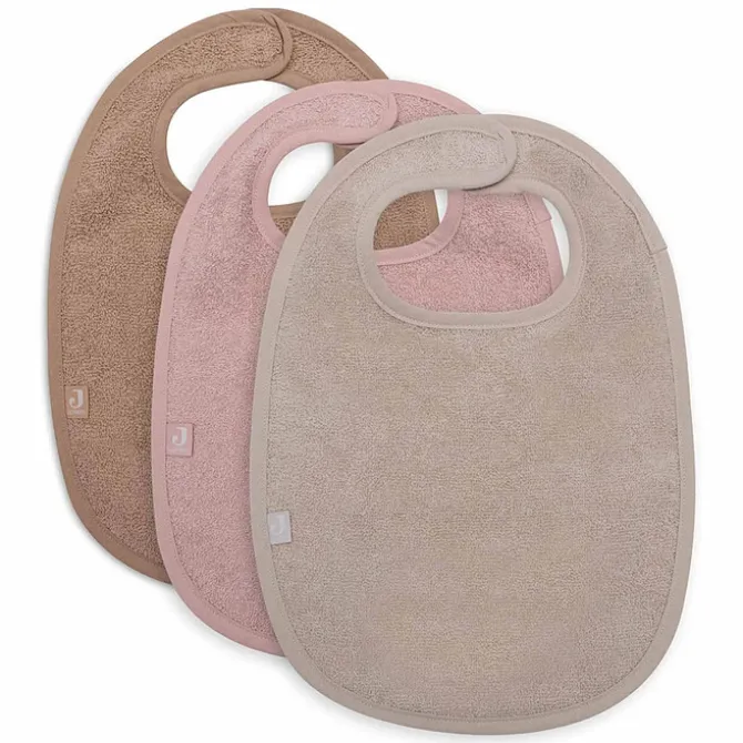 Jollein Lot de 3 Bavoirs - Wild Rose Nougat & Biscuit