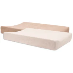 Jollein Lot de 2 Housses de Matelas à Langer - Blush & Wild Rose