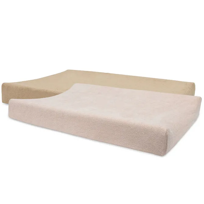 Jollein Lot de 2 Housses de Matelas à Langer - Wild Rose & Biscuit