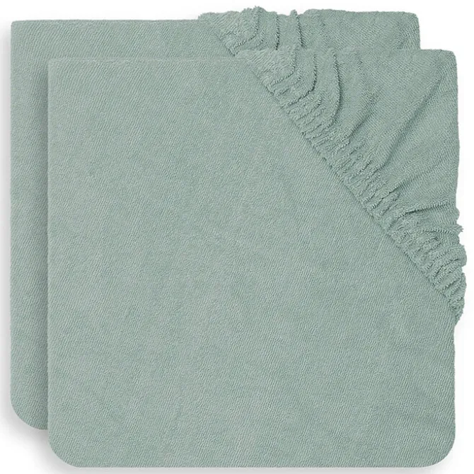 Jollein Lot de 2 Housses de Matelas à Langer - Ash Green