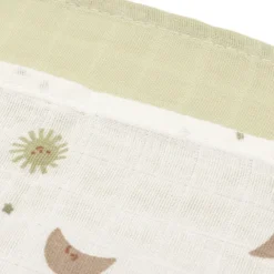 Jollein Lot de 3 Langes Gaze de Coton - Over The Moon