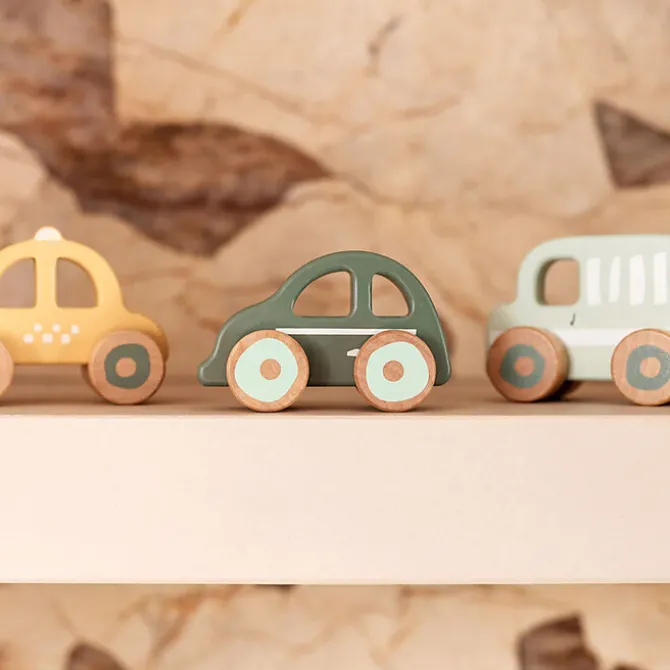 Jollein Lot de 3 Voitures en Bois