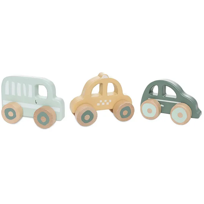 Jollein Lot de 3 Voitures en Bois