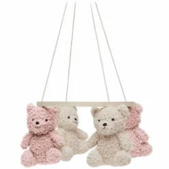 Jollein Mobile Teddy Bear - Wild Rose & Naturel