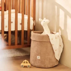 Jollein Panier de Rangement Cloudy Rib - Milky Coffee