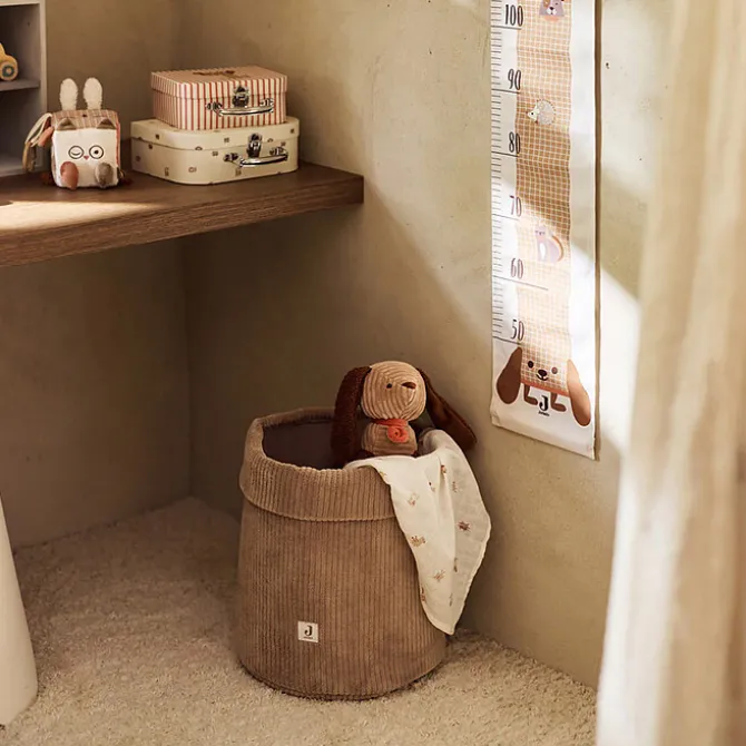 Jollein Panier de Rangement Cloudy Rib - Milky Coffee