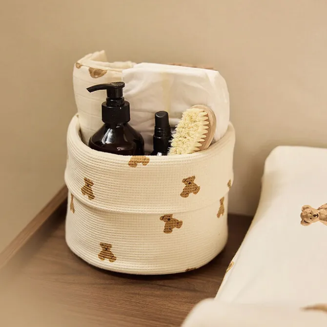 Jollein Panier de Rangement Little Waffle - Mini Teddy Bear
