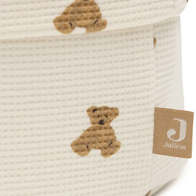 Jollein Panier de Rangement Little Waffle - Mini Teddy Bear