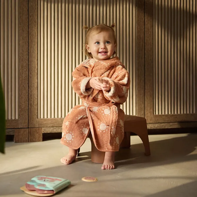 Jollein Peignoir de Bain Eponge Jacquard Sun Light Terra - 1/2 Ans