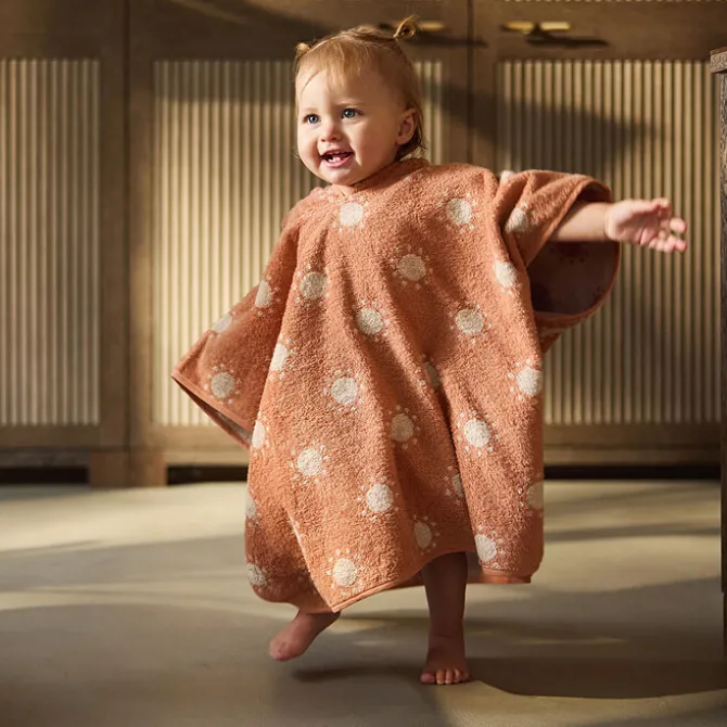Jollein Poncho de Bain Eponge Jacquard Réversible - Sun Light Terra