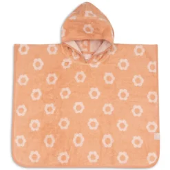 Jollein Poncho de Bain Eponge Jacquard Réversible - Flower Blush