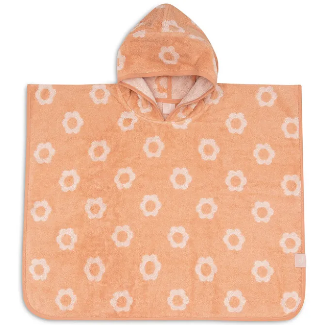 Jollein Poncho de Bain Eponge Jacquard Réversible - Flower Blush
