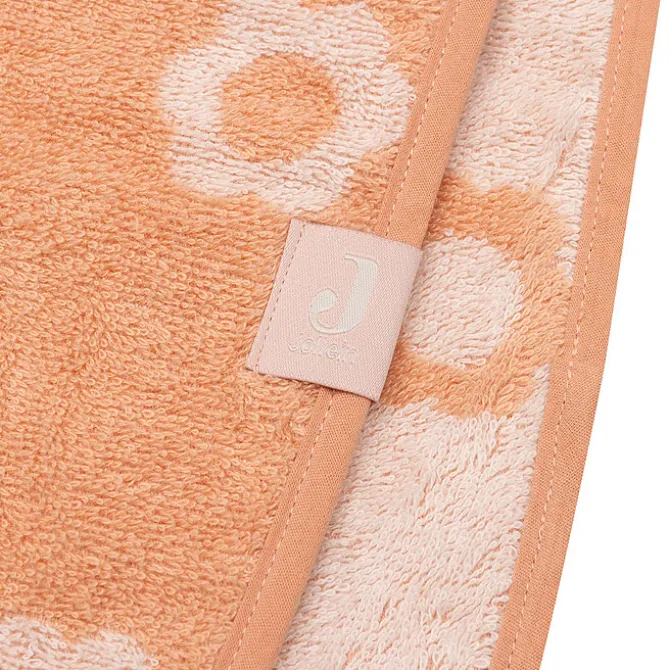 Jollein Poncho de Bain Eponge Jacquard Réversible - Flower Blush