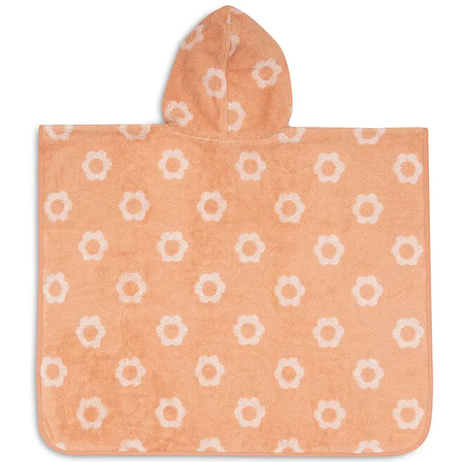 Jollein Poncho de Bain Eponge Jacquard Réversible - Flower Blush