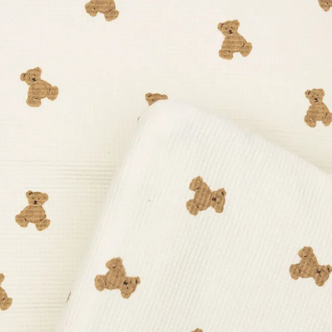 Jollein Tapis de Parc Rectangulaire Little Waffle - Mini Teddy Bear
