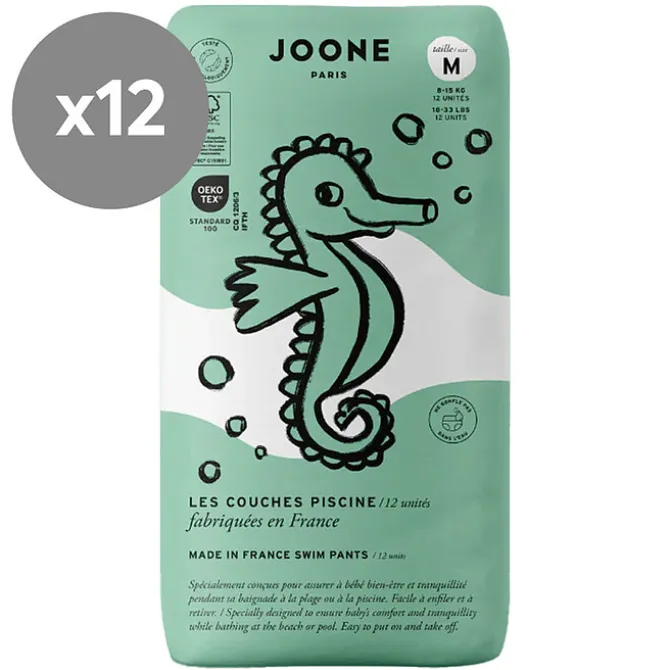 Joone Lot de 12 Couches Piscine - M
