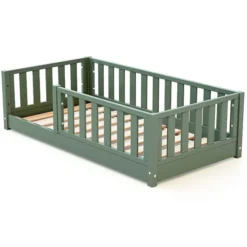 Jurababy Lit au Sol Sonho Mini Vert Sauge - 70 x 140 cm