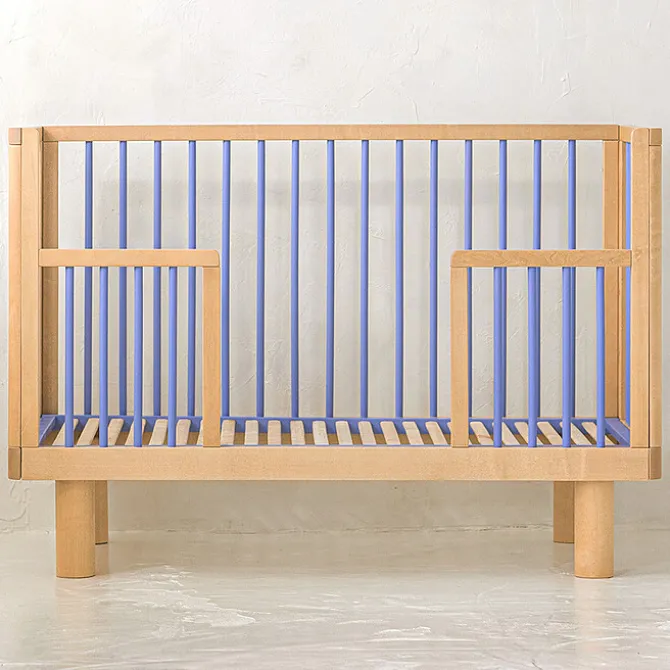 Karl & Fric Lit Bébé Evolutif Nox Bois Naturel et Bleu - 60 x 120 cm