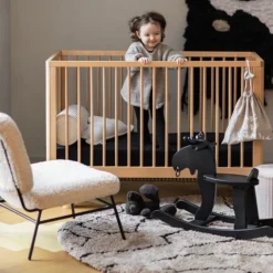 Karl & Fric Lit Bébé Evolutif Nox Bois Naturel - 60 x 120 cm