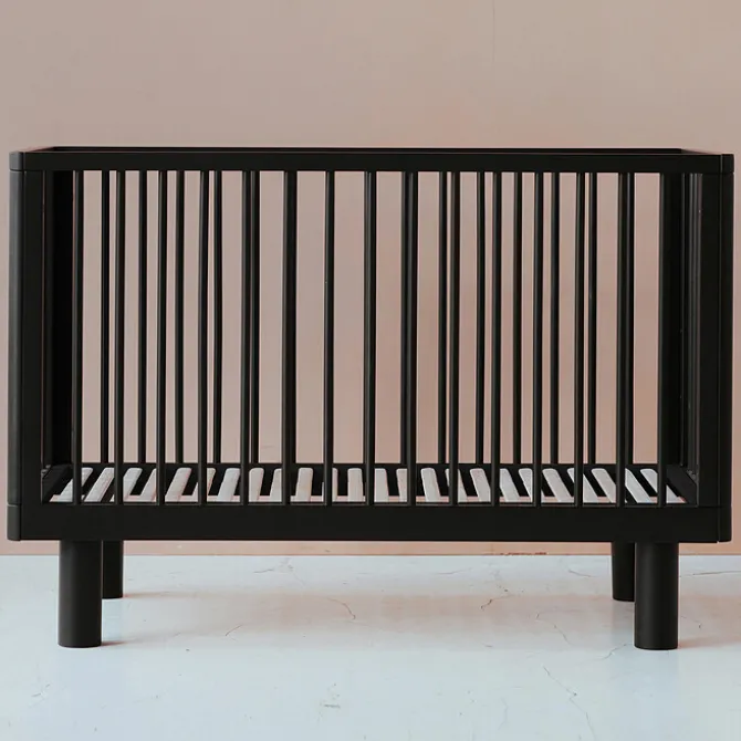 Karl & Fric Lit Bébé Evolutif Nox Noir Satin - 60 x 120 cm