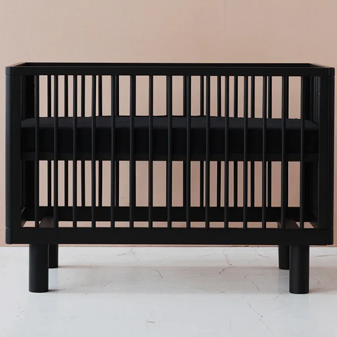 Karl & Fric Lit Bébé Evolutif Nox Noir Satin - 60 x 120 cm