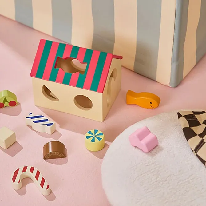 Kid's Concept Boîte à Formes Maison Swedish Candy