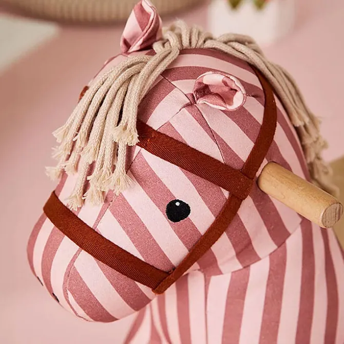 Kid's Concept Cheval à Bascule Mila - Rayé Vieux Rose