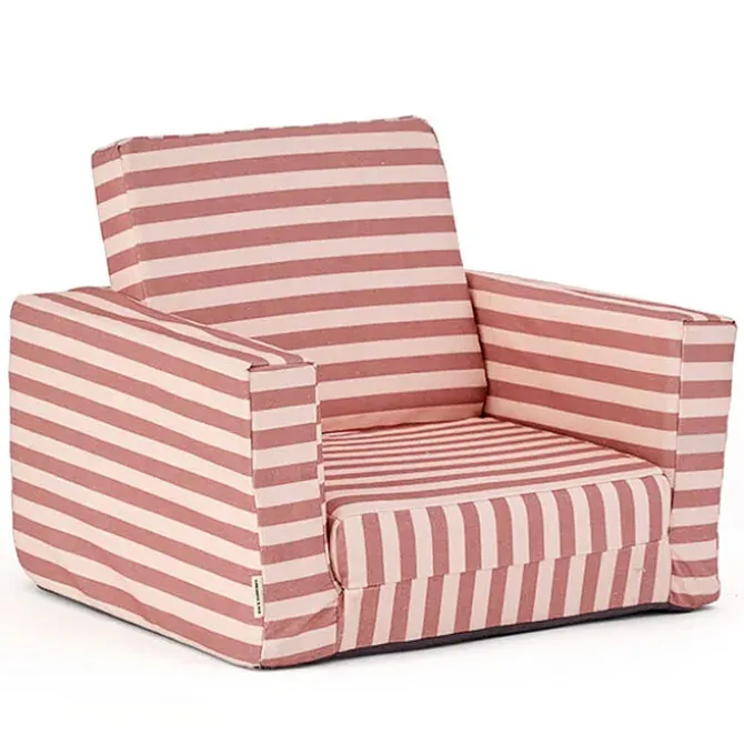 Kid's Concept Fauteuil Pliable - Rayé Vieux Rose