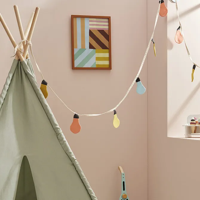 Kid's Concept Guirlande à Fanions Ampoules - Vert Multi