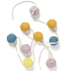 Kid's Concept Guirlande à Fanions Pompons - Lila Multi