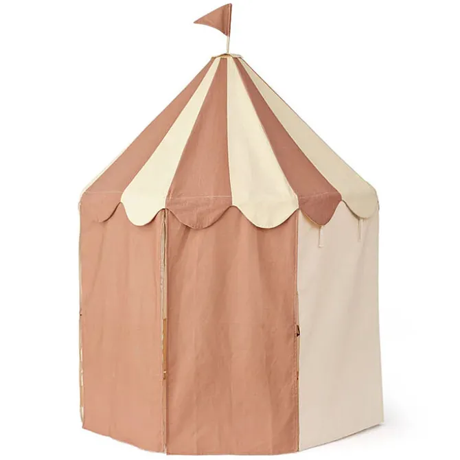 Kid's Concept Tente de Jeu Pavillon - Rayé Brun Poudré