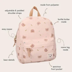 Kidzroom Sac à Dos Little Story - Oursons Beige