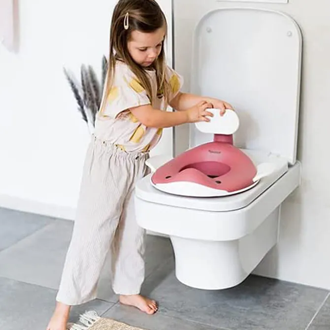 Kindsgut Réducteur de Toilette Baleine - Rose foncé