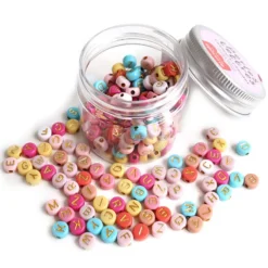 La Petite Epicerie Pot de Perles Lettres - Couleurs Chaudes