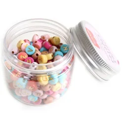 La Petite Epicerie Pot de Perles Lettres - Couleurs Chaudes