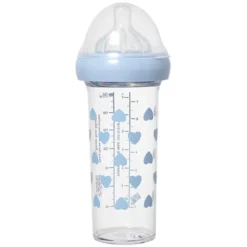 Le Biberon Français Biberon Coeurs Bleus - 210 ml