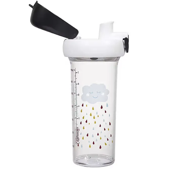 Le Biberon Français Petit Capuchon Gourde Noir et Blanc - 210 ml
