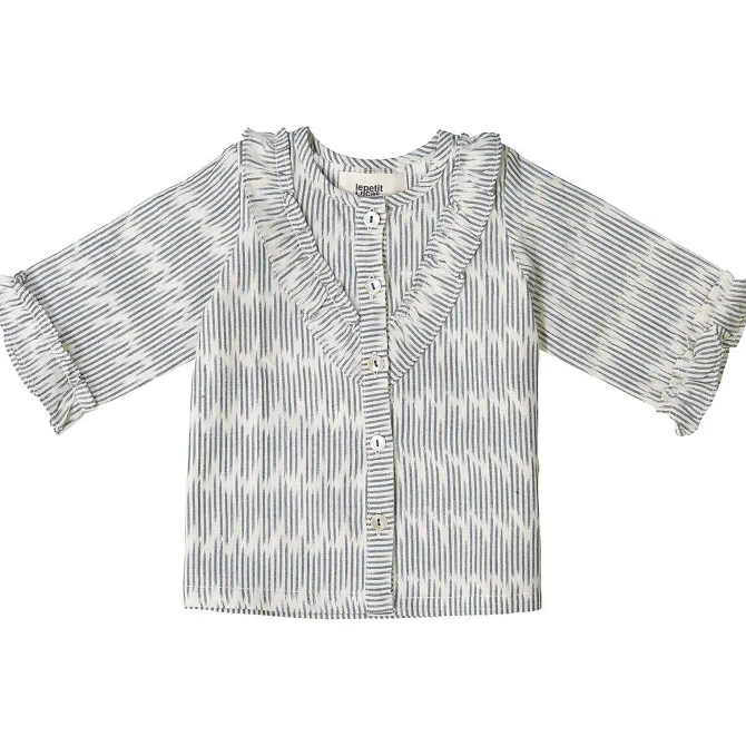 Le Petit Lucas du Tertre Top Vanessa - Blue Cloud Ikat - 2 Ans