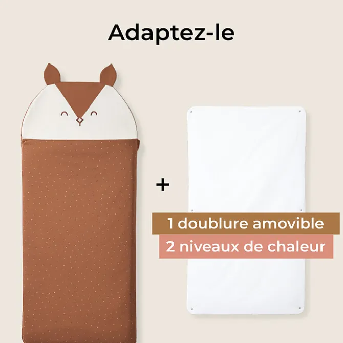 Les Petites Billes Sac de Couchage 4 Saisons Ecureuil - 3/6 Ans