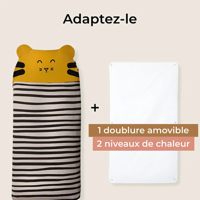 Les Petites Billes Sac de Couchage 4 Saisons Tigre - 3/6 Ans