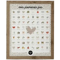 Les Petites Dates Affiche Mes Premières Fois Ourson - 50 x 40 cm