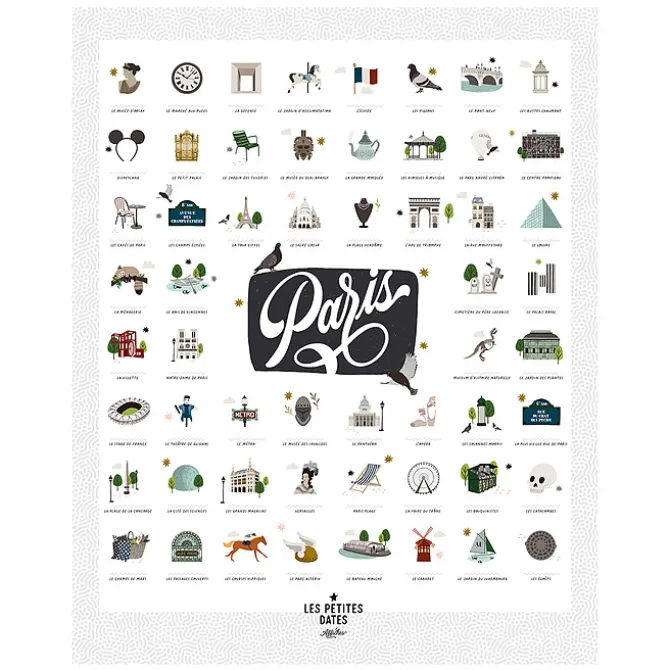 Les Petites Dates Affiche Paris - 50 x 40 cm